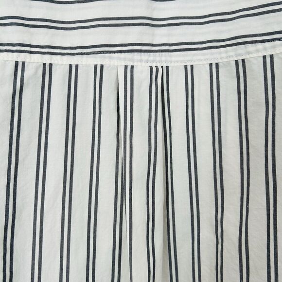 Ava & Viv Button Down Top Women 3X Cream Gray Stripe Embroider Floral Western - Picture 10 of 13